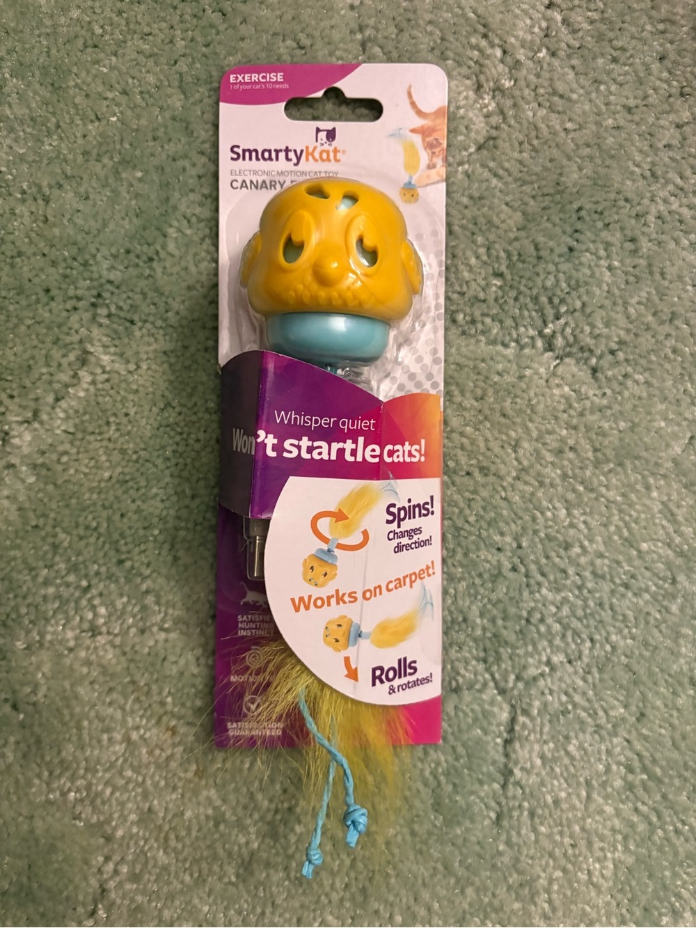 Canary Interactive Cat Toy - Yellow/Blue